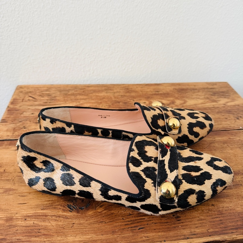 Kate Spade Sutten Animal Print Fur Flat Shoes